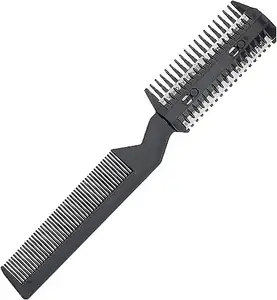 Nyamah Sales Razor Comb for Hair Thinning, Double Edge Razor, Hair Trimming Comb Slim Haircuts Cutting Tool, Razor Comb Cutter (Multicolor, Pack of 1)