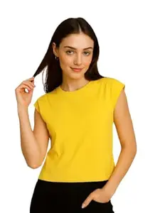 FBAR Women’s Sleeveless Top | Solid Round Neck Regular Fit Top for Women & Girls | Soft Cotton Blend Casual Top