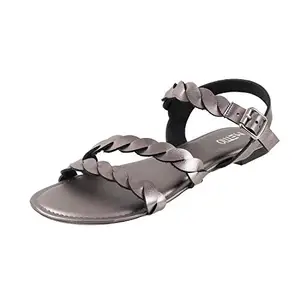 Metro Women's Grey Fashion Sandals-6 UK (39 EU) (33-803)