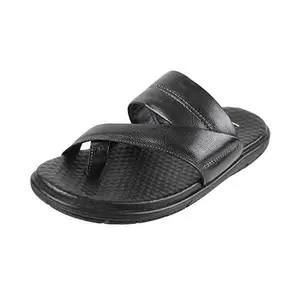 Metro Mens Leather Black Slippers (Size (6 UK (40 EU))