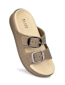 BLISS BALANCE SUPER SOFT Comfortable with Adjustable Strap Flip-Flops Women's & Girl's Cushioned |Waterproof Anti Skid & Lightweight OUT Door & IN Door Slipper INDIGO11