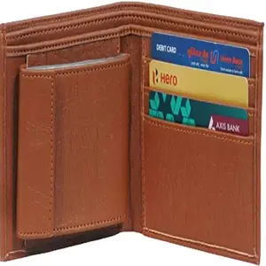 SHINE STYLE B49 Brown Men Casual Artificial Leather Wallet for Men, Men's Wallet, Gents Wallet, Gents Purse for Men, Album Wallets, Card Holder Wallets A11