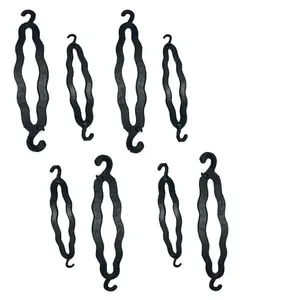 VinshBond Hair Accessories, Styling Clip Bun Maker Braid Tool Bun (Black) Hair Accessory, Set of 8 For Women And Girls