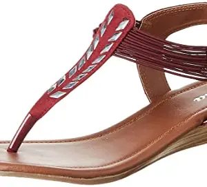 BATA Women's Glow Sandal E Red Slipper-3 Kids UK (6715206)