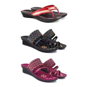 Women's Sandals | Lightweight Wear| Stylish & Easy to Wear For Women'SPCV-SAN-(3-COMBO)-1958-1952-1949-8