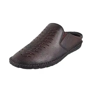 METRO Men BROWN LEATHER Sandals ( SIZE ) EURO44/UK10