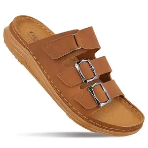 WALKAROO Men's Slip-On Comfort Sandals - WGP53053 Tan
