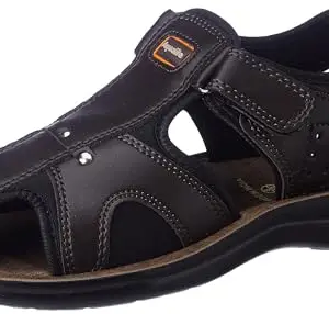 Aqualite Men PSD-12 Sandal, Black/Brown, 6 UK/India