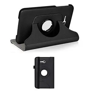 Forever MOBILES Rotating Leather Flip Case Cover for Samsung Galaxy Tab 3 Neo Lite 7.0 T111 T110, Tab 3V SM-T116, Black