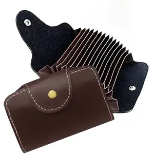 GREEN DRAGONFLY Unisex PU Leaher Card Holder||Credit Card Holder||ID Holders(NMB/202306586-Coffee Brown)