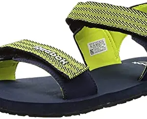 Reebok Men's VM Max PRO Vector Navy-SEMI Solar Yellow-MET SI Sandal (HMH85), 6 UK (7 US)