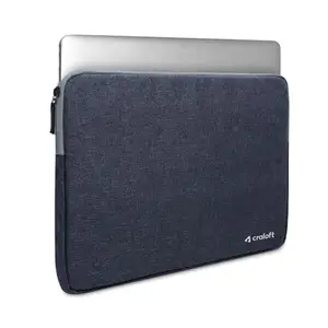 Craloft Polyester Laptop Sleeve Cover Bag 14 Inch for Dell/Hp/Asus/Lenovo/Acer (Grey_L26)