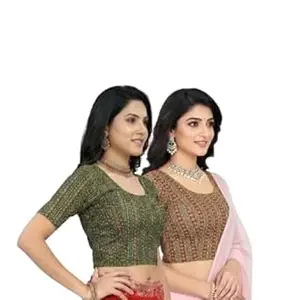 PAARTH ENTERPRISE Round Neck Half Sleeve Readymade Ethnic Blouse