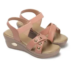 Iconics Women Sandal,Peach,UK-4