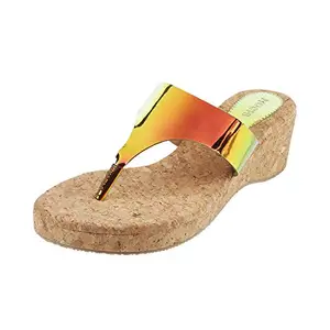Mochi Women Yellow Synthetic Sandals 4-UK (34-9877-33-37)