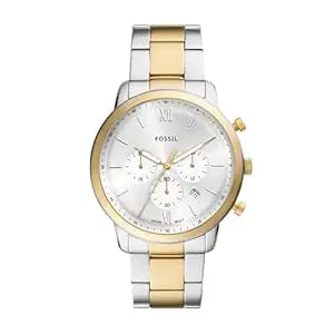 Fossil Men Neutra Multicolor Quartz Stainless Steel White Dial Analog Watch FS6112