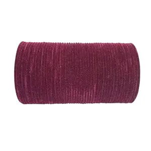 SGN FASHION Metal and Velvet Touch Bangle Set for Women/Girls Pack Of 48 Bangle (Dark Purple, 2.4)