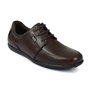 Zoom Shoes Men's Genuine Leather Formal Shoes for Office/Casual Wear Dress Shoes Shoes for Men A1198 Brown