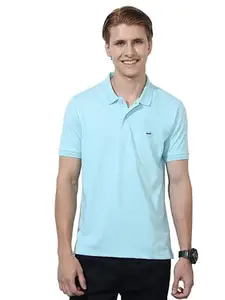 CROCODILE Men Solid Slim Fit Polo T-Shirt | Regular Length | Short Sleeve | Button Placket | Casual Knitted Topwear