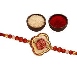 Western Era Handcrafted Resin Rakhi for Brother | Stylish & Durable Raksha Bandhan Thread with Roli Chawal | Trendy Unique Charm Rakhi Representing Love, Bond & Protection | Celebration (Style 1)