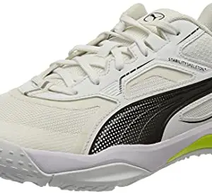 Puma Puma Unisex Adult Solarstrike White Black-Yellow Alert Indoor Court Shoes-9 Kids UK (10647001)