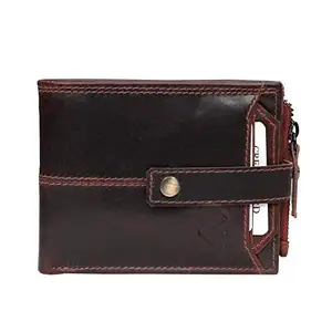 Fustaan Men Tan Genuine Leather Bi-fold Wallet with Separate Card Holder