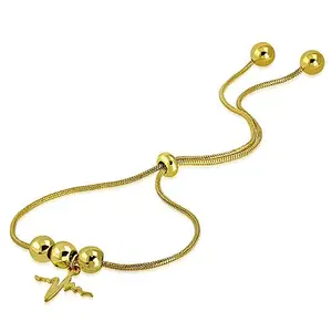 Via Mazzini Stainless Steel Heartbeat Charm Adjustable Bracelet for Women and Girls (Bracelet0558)