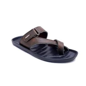 R-SWISS Men's Solid Comfortable Casual Slipper (Brown)