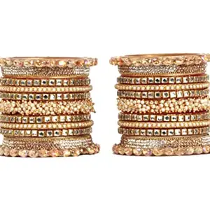 IMPREXIS STORE IMPREXIS STORE Kundan and Diamond Designs Traditional Bangles Set for Women/Girls Rajasthani Chuda Set for Any Occasion (2.4)