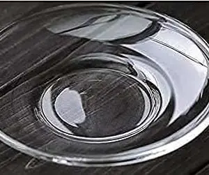 AFAST Stylish Transparent Plate for Dinner, Lunch, Snacks, Fruits Serving, 13 X 13 X 2 CM