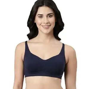 Enamor Innovations Bamboo Bliss,Everyday,Full Support, Women's T-Shirt Bra - Super Soft,Naturally Absorbent & Antimicrobial, Padded, Wirefree, High Coverage - A077