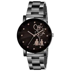 ZUPERIA Analog Couples Black Dial Watch for Boys/Girls/Men/Women/Valentine Gifts.