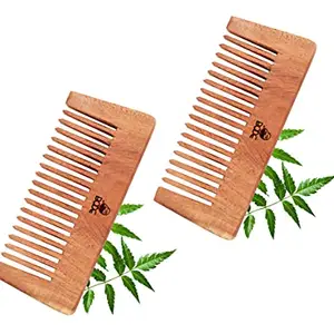 Bode- Handmade Natural Pure Healthy Neem Wooden Comb Wide Tooth for Hair Growth,Anti-Dandruff Wood Comb For Women And Men (STYLE-2)