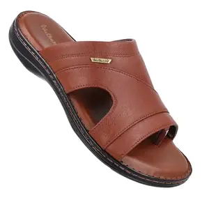 WALKAROO Men's Slip On Comfort Office Sandals - WE1365 Brown