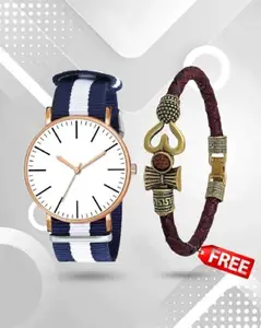 LAKSH Design Watches and Kadu for Men(SR-127) AT-1271(Pack of-2)