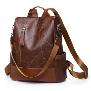 PALAY® Fashion Backpacks for Women PU Leather Travel Backpack Vintage Shoulder Bags Soft PU Backpack Briefcase Travel Bag Sling Bag Handbag for Girls Women Gifts, Brown