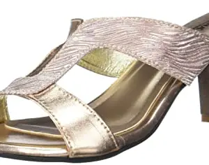 WalkTrendy Womens Rosegold Sandals With Heels - 3 Uk (Wtdw254_Rosegold_6)
