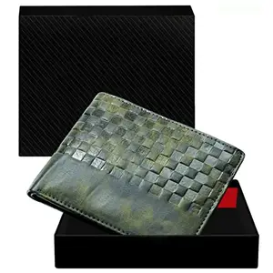 DUQUE Men's EleganceGent Made from Genuine Leather Luxury, Style, and Functionality Combined Wallet (JAC-WL38-Green)