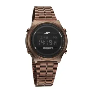 Sonata SF Cirqle Quartz Black Colour Round Dial Men's Digital Watch | Stainless Steel Strap Material | Water Resistant Watch - 77162PM05W