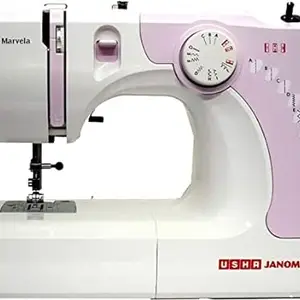 Usha New marvela Pink Electric Sewing Machine-Pink and White