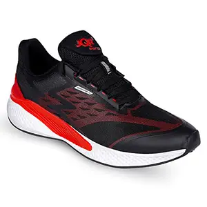 JQR Men's Sports Running Shoes BLK/RED