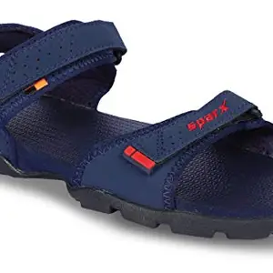 Sparx Men SS-119 Navy Blue Red Floater Sandals (SS0119G_NBRD_0007)