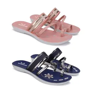 BERSACHE Soft Classic Casual with Regular wear Slippers for Woman | BZ-com-(A)-1944-1945 | Size-6