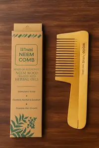Oil treated NEEM COMB/Controls Hairfall & Dandruff, Promote Hair Growth and Stimulates/Comb for man and woman