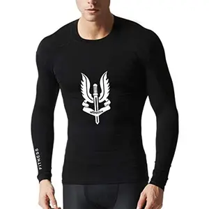Just rider dhoni's Fan Balidan Batch Logo Active Wear Full Sleeve T-Shirt (2XL)