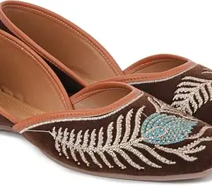 Picktoes PT-S85 Women's Brown Synthetic Leather Casual Flat Sandal