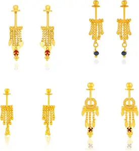 arch fashion Traditional Premium Collection Of Temple Jewellery Bugadi Earring Collection|Ear Thread |For Women