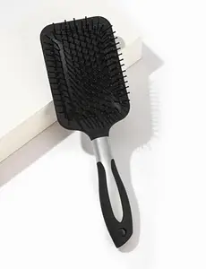 Chachanal Hair dressing Square Paddle Hair Brush for Women and Men -Black pack of 1