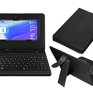 ACM Keyboard Case Compatible with Mi 10T 5G Mobile Flip Cover Stand Plug & Play Device for Study & Gaming Black
