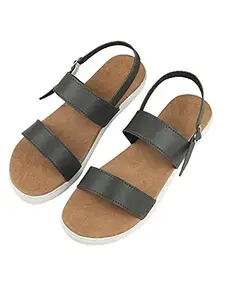 Walktrendy Womens Synthetic Green Sandals - 8 UK (Wtwf400_Green_41)